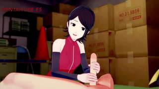 Boruto Hentai -- Sarada Groep, bj, titjoob en is Fucked deur Boruto