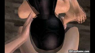 Panas 3D babeh meunang dua kali teamed di kamar mandi