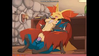 Delphox එක්ක නිදාගත්තා විසින් Lucario සජීවිකරණ
