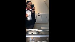 Latina stewardess théann an masturbation club ard-mile i leithreas agus sonrú