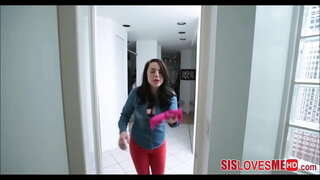 SisLovesMeHD - Nagy Mellek Természetes Lépés Nővér Játék Körül-POV